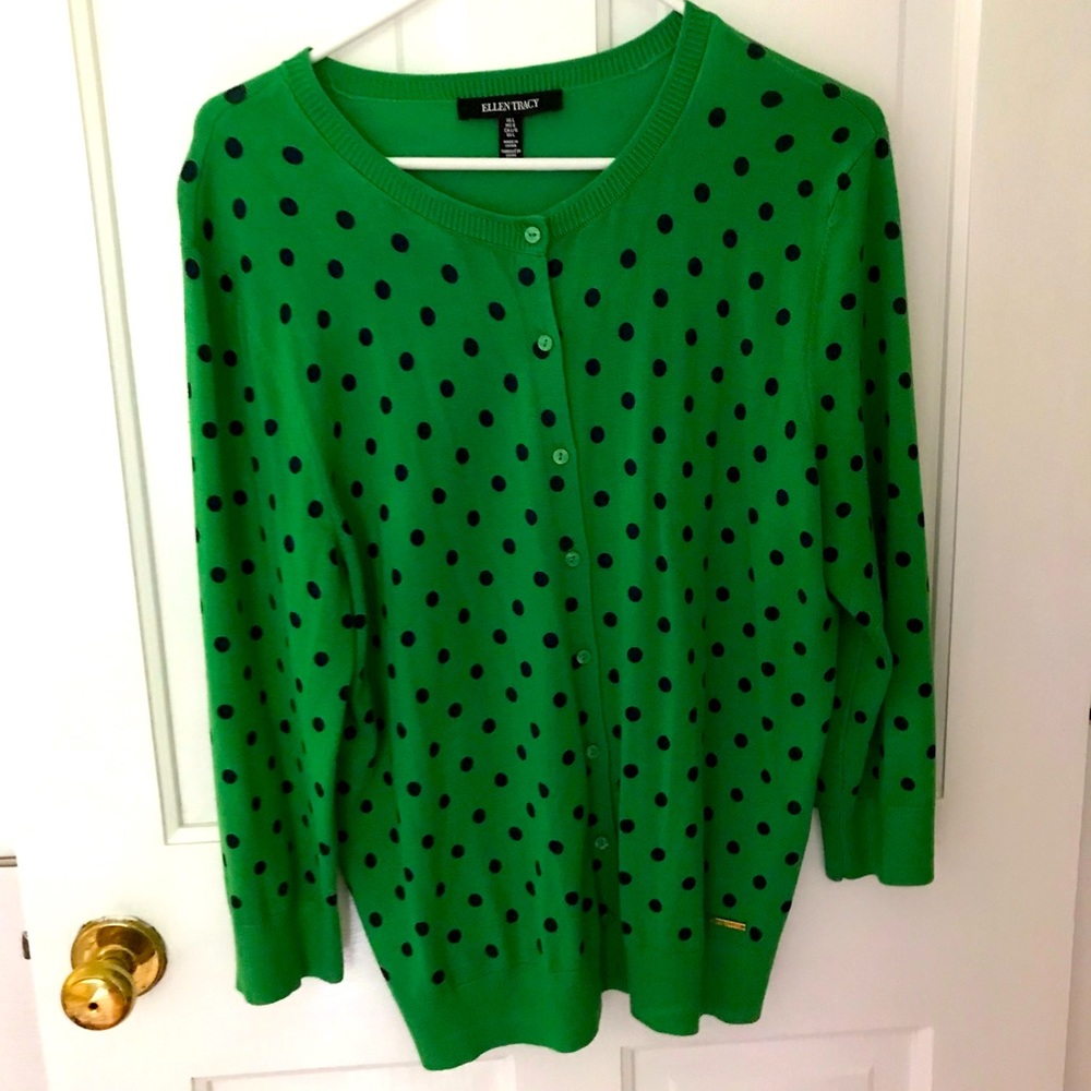 Green Ellen Tracy sweater large